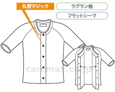(U0168)前開き3分袖ワンタッチ肌着婦人用/MU-330L(cm-202049)【販売単位:1】