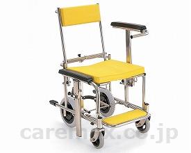 【※法人・施設限定・送料別途】入浴・シャワー用車いすクリなしシート仕様/KS3イエロー(cm-207728)【販売単位:1】