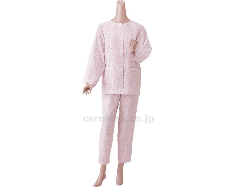 婦人楽らくガーゼパジャマ（上下・長袖）/No.901ローズL(cm-225162)【販売単位:1】