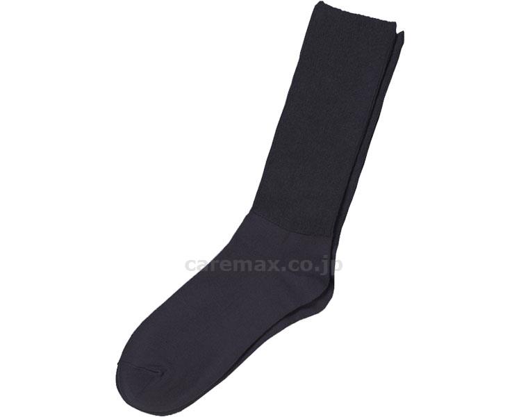 紳士ふくらはぎ楽らくすべり止めソックス/5957ブラック綿混(cm-235174)【販売単位:1】