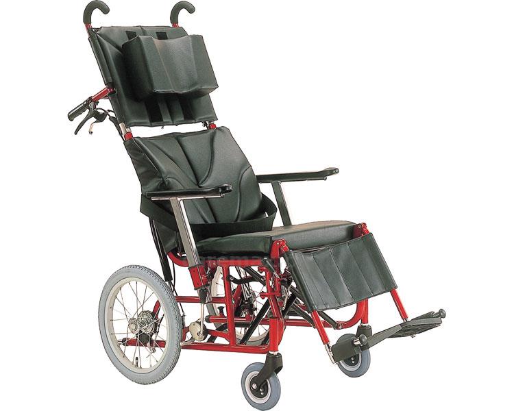 【※法人・施設限定・送料別途】介助用ティルト＆リクライニング車いすぴったりフィット前輪アブソレックス仕様/KPF16-40ABFNo.88メタリックレッドフレーム(cm-249959)【販売単位:1】
