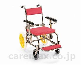 【※法人・施設限定・送料別途】入浴･シャワー用車いす/KS2クリなしシート仕様レッド(cm-255602)【販売単位:1】