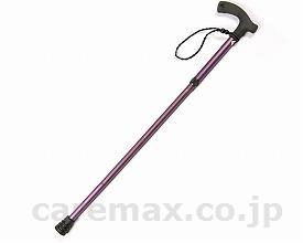 折りたたみ調節式杖るんるん/パープル(cm-270656)【販売単位:1】