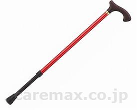 フリー調節型アルミケインツヤなしグリップ/SN-442レッド(cm-274559)【販売単位:1】