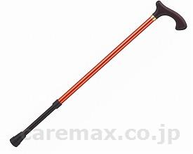 フリー調節型アルミケインツヤなしグリップ/SN-444オレンジ(cm-274561)【販売単位:1】
