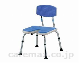 NEWシャワーベンチすま～いるU字型タイプ/N-FCBU-Aブルー背付き(cm-276171)【販売単位:1】