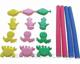 お魚とったぞ～/本体：4種×3色もり：2色×2本(cm-282117)【販売単位:1】