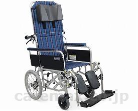 【※法人・施設限定・送料別途】リクライニング車いすRR53-N/介助ブレーキなし(cm-287082)【販売単位:1】
