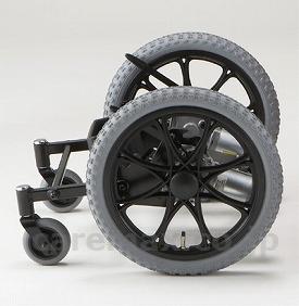 【※法人・施設限定・送料別途】2分割コンパクト6輪電動車いす/NEO-PR45ガンメタ(cm-288419)【販売単位:1】