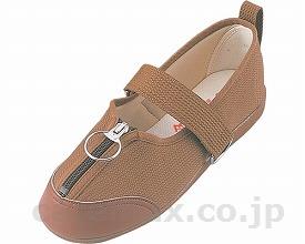 リハビリシューズGM505片足紳士用/24.0cm茶右足(cm-291515)【販売単位:1】