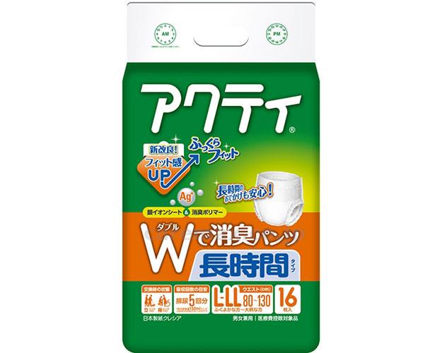 【※法人・施設限定・送料別途】アクティWで消臭パンツ長時間型タイプ/80634L-LL16枚(cm-292049)【販売単位:4】