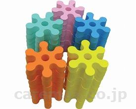 でっかいヘキサゴンブロック/5色×9個、カゴ付(cm-295407)【販売単位:1】
