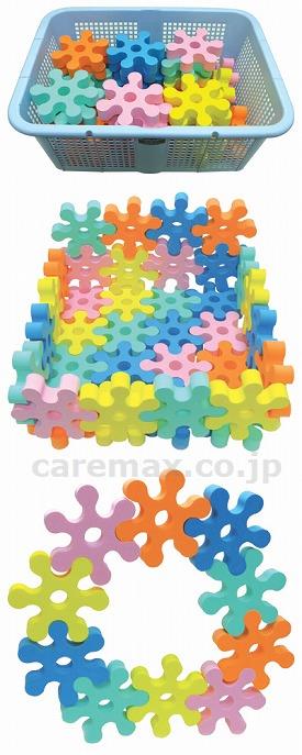 でっかいヘキサゴンブロック/5色×9個、カゴ付(cm-295407)【販売単位:1】