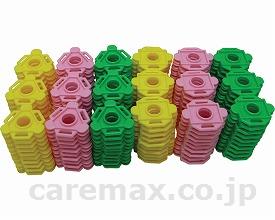 でかぱちブロック/三角・四角各3色×30、カゴ付(cm-295408)【販売単位:1】