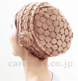 【※廃盤予定】【※取り寄せ・送料別途】おしゃれコサージュ付きヘアキャップ/AP-606505ベージュ(cm-295433)【販売単位:1】