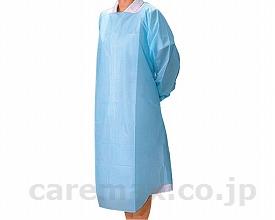 【※法人・施設限定・送料別途】ビニールエプロン袖付き50枚組/076393ブルーM(cm-297635)【販売単位:2】
