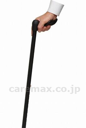 【※法人・施設限定・送料別途】ドイツ製アルミリハビリ杖左手用/FG-3Lレザーブラック(cm-299226)【販売単位:1】