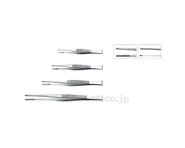 KFIピンセット折曲細筋有鈎/K-17-V15B(cm-302402)【販売単位:1】