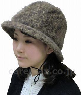 【※廃盤予定】おでかけヘッドガードアンゴラハットタイプ/KM-1000KSブラウン(cm-306688)【販売単位:1】