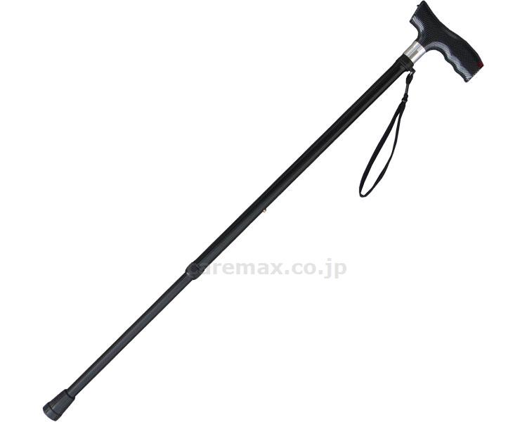 ライト付ステッキ「蛍」Ⅱ伸縮タイプ/SA-1002ブラック(cm-314082)【販売単位:1】