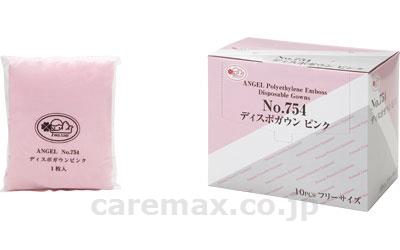 (M0490)ディスポガウン/No.754ピンク1箱10枚入(cm-314164)【販売単位:12】