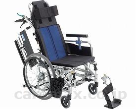 【※法人・施設限定・送料別途】リクライニング車いすBAL-11/座幅40cmブルー（A-2）ナイロン(cm-315205)【販売単位:1】