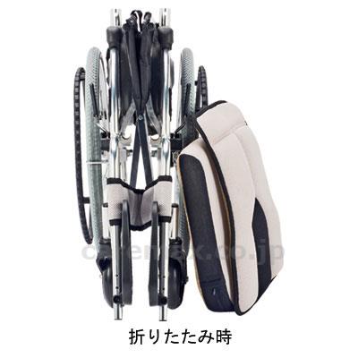 【※法人・施設限定・送料別途】(W1794)アルミ自走用車いすカラーズ/KC-1LGライトグレー(cm-315553)【販売単位:1】
