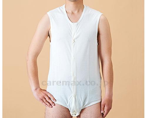 紳士・婦人共用前開き袖なしボディシャツ/No.114オフホワイトS(cm-316055)【販売単位:1】
