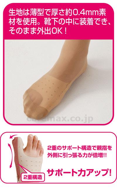 薄型母趾サポーター1枚/02553208224～25.5cm(cm-318505)【販売単位:1】