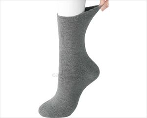 ゴムなしすべり止め付あったか裏起毛パイルソックス / 89465-11　グレー(cm-413343)【販売単位:1】