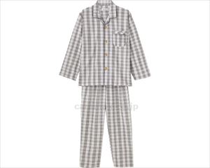 ワンタッチテープ+腰開きキルトパジャマ / 38828-12　L　グレー(cm-413792)【販売単位:1】