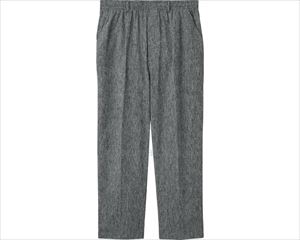 麻混楊柳ストレートパンツ / 97498-21 M ブラック(cm-423486)【販売単位:1】