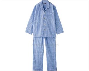 ワンタッチテープ+腰開き楊柳パジャマ / 98113-01 M ブルー(cm-453615)【販売単位:1】