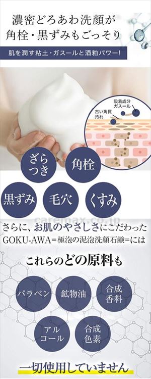 GOKU-AWA（ゴクアワ）　泥泡洗顔石鹸 / 130g(cm-455479)【販売単位:1】