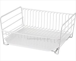 【※法人・施設限定・送料別途】ファビエ 水切りラック（2WAYトレー付） / ホワイト(cm-485691)【販売単位:6】