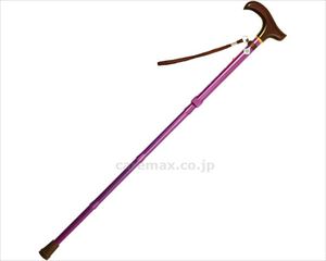 【※法人・施設限定・送料別途】カラーステッキ 4折りたたみ5段階調整 / 4055PP パープル(cm-485768)【販売単位:1】