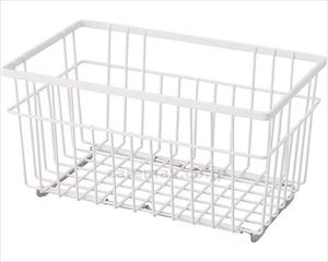 【※法人・施設限定・送料別途】ファビエ スタッキングバスケットM / ホワイト(cm-486134)【販売単位:24】