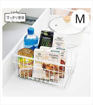 【※法人・施設限定・送料別途】ファビエ スタッキングバスケットM / ホワイト(cm-486134)【販売単位:24】