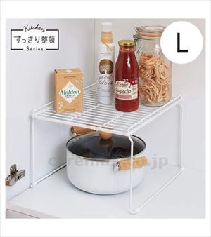 【※法人・施設限定・送料別途】ファビエ スタッキングラックL / ホワイト(cm-486153)【販売単位:12】