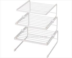 【※法人・施設限定・送料別途】ファビエ ディッシュラック3段 / ホワイト(cm-486154)【販売単位:16】