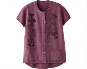 もちもちニットワンタッチテープベスト / 820295-24　S　エンジ(cm-488849)【販売単位:1】