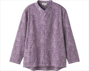 ロングファスナーあったかTシャツ / 820319-21　M～L　パープル(cm-489688)【販売単位:1】
