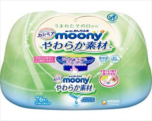 【※法人・施設限定・送料別途】ムーニー　おしりふき / 15928　76枚(cm-490966)【販売単位:12】