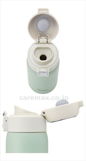 【※法人・施設限定・送料別途】ステンレスワンタッチマグボトル 350mL / STOT3 くすみグリーン(cm-491071)【販売単位:1】