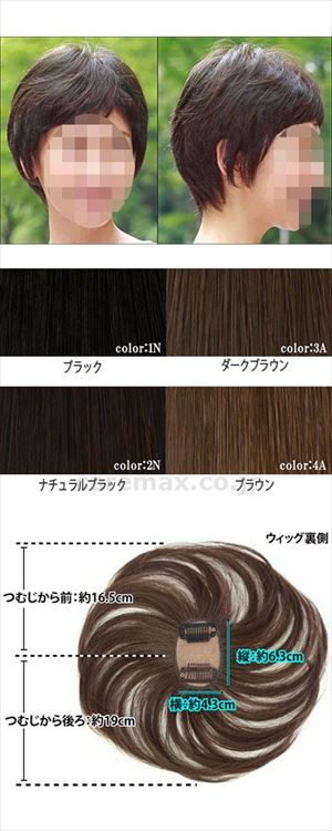 白髪かくしウィッグ つむじタイプ / ST-004-3A ダークブラウン(cm-493250)【販売単位:1】