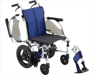 【※法人・施設限定・送料別途】カルティマSG介助型 多機能 CRT-SG-8 / 座幅42 紺（A-16）(cm-494065)【販売単位:1】