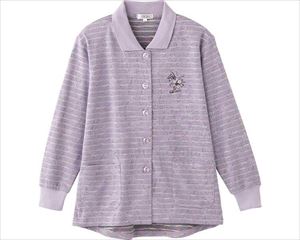 斜め釦ホールポロカーディ / 820605-31 M～L パープル(cm-495078)【販売単位:1】