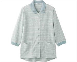 ワンタッチテープ丸首カーディ / 820627-21 M～L グリーン(cm-495102)【販売単位:1】