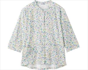 7分袖前開きTシャツ / 820624-03 LL グリーン(cm-495116)【販売単位:1】