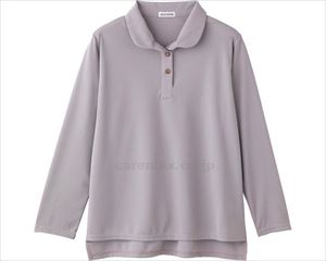 長袖後ろ長め衿付Tシャツ / 820691-11 M～L グレージュ(cm-495276)【販売単位:1】